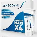 Sensodyne Protección Diaria Pasta de Dientes, Alivio Para Dientes Sensibles, Protección Duradera Frente a la Sensibilidad Dental, Pack 4x75 ml
