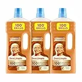 Don Limpio Madera Friegasuelos Líquido 1.5 l Con Aceite De Cáscara De Naranja PH Seguro En Suelos De Madera (Paquete de 3)