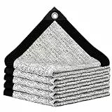 BXAEYIPOR Tela de sombra de 80 % aluminio, lona de malla duradera con ojales, paño de sombra para jardín, coche, pérgola al aire libre, invernadero, gallinero y perrera (plateado)