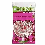 Caramelos Cerdán - Piruletas Mini Corazón Sabor Cereza | Bolsa de 150 Unidades | Caramelo Duro con Palo sin Gluten ni Alérgenos | Ideal para Fiestas, Eventos y Cumpleaños