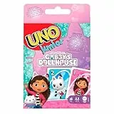Mattel Games UNO Junior La casa de muñecas de Gabby, juego de cartas para fiestas infantiles, noches en familia, vacaciones y viajes, JLH17