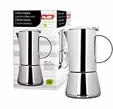 IBILI - Cafetera express Essential, 6 tazas, 300 ml, Acero Inoxidable, Apto para inducción