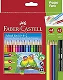 FABER-CASTELL 201597 - Juego de lápices de colores Colour Grip triangular, 24 piezas, incl. lápices, para niños y adultos