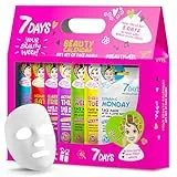 7Days Set De Regalo De Cuidado Facial Con Mascarillas - Set De Regalo De Belleza Con Mascarillas Faciales En Calendario Para Mujeres - Set De Mascarillas En Hoja Hidratantes, Humectantes, 8 Piezas
