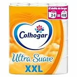 Colhogar Ultra Suave XXL x24 - Papel Higiénico Suave - Paquete con 24 Rollos Extra Grandes - Papel de Baño de 2 Capas - 100% Libre de Perfume - Blanco