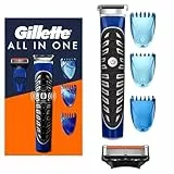 Gillette Recortadora Todo En 1: Recorta, Afeita Y Perfila Con Precisión Cara Y Cuerpo, Resistente Al Agua, Cortapelos 4 En 1 Para Hombre Con 3 Peines y 1 Recambio Gillette Proglide