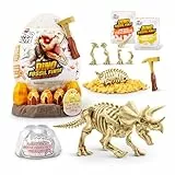 ROBO ALIVE Fossil Find Amber Adventure de ZURU, Caja Sorpresa y Dinosaurio de Juguete para niños (Triceratops)