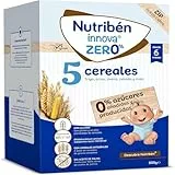 Nutribén innova ZERO 0% 5 Cereales, 500g, Trigo, Arroz, Avena, Cebada y Maiz, Bebés a Partir de 6 Meses, 0% Azúcares Añadidos y producidos, Cereales Integrales