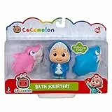 Bandai - Cocomelon: Figuras de Baño Cocomelon (2 Tiburones & JJ) (WT80126)