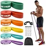 Zacro 6pcs Banda de Resistencia - Bandas Elasticas de Fitness para Entrenamiento de Fuerza, Estiramiento, Pilates, Yoga, Levantamiento de Pesas, Entrenamiento de Resistencia