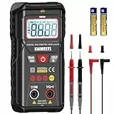 KAIWEETS Multímetro Digital KM200s con True RMS, Medición Automática, Detector de Voltaje sin Contacto NCV, Probador de Continuidad, Diodos, Ohmios - CAT II 600V, Certificado CE/RoHS
