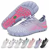 SAGUARO Barefoot Zapatillas Mujer Escarpines de Agua Secado Rápido Zapatos Minimalistas Ligeras Calzado Descalzos con Puntera Ancha, Morado Oscuro, 39 EU