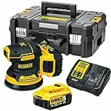 DEWALT DCW210P2 - QW - Lijadora Rotorbital sin escobillas XR 18V con 2 baterías Li - Ion 5.0Ah