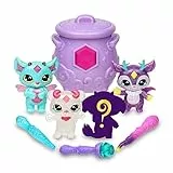 Magic Mixies - Magic Mixlings Mega Pack, caldero mágico y 4 muñecos Mixies Brillantes, 1 Figura Sorpresa, 3 varitas mágicas, Juguetes coleccionables, niños y niñas +4 años, Famosa (MG002000)