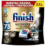 Finish Ultimate Plus Infinity Shine, Pastillas para el Lavavajillas, limpieza y brillo intensivos, y protección del cristal, 73 pastillas