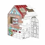 Bankers Box at Play Casa de cartón para niños Modelo Pastelería - Diseño de cafetería Artesanal - FSC y 100% reciclable - Juguete Creativo Interior XXL (81.3 x 96.5 x 121.3 cm) - Desde 3 años