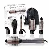 Bellissima Ceramic & Argan Oil 6en1, Cepillo de Aire Caliente, Moldeador, 6 Accesorios, Tecnología Ion, Cepillos Recubiertos de Cerámica y Aceite de Argán, Seca y Aporta Volumen, Golpe Aire Frío