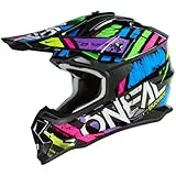 O'NEAL | Casco de Motocross | MX | Carcasa de ABS, Norma de Seguridad ECE 22.06, Aberturas de ventilación para una refrigeración óptima | Casco 2SRS Glitch V.23 | Adulto | Multi | Talla L (59/60 cm)
