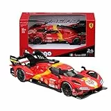 Bburago - Ferrari 499P LMH No. 51 - Coche Realista Escala 1:43, Modelo 2023 Campeón de Las 24H de Le Mans, Réplica en Miniatura con Licencia Oficial Ferrari, Edad Recomendada 14+ Años