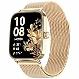 aeac Reloj Inteligente Mujer con Llamadas, 1.85' Smartwatch Mujer Whatsapp Notificaciones,110+ Modos Deportivos Smart Watch con SpO2/Pulsómetro/Monitor de Sueño,Relojes IP68 para iPhone Android