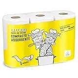 DIA LA LLAMA papel de cocina compacto doble rollo paquete 3 uds