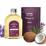 LOPHE Aceite de Masaje Corporal, 200ml Aceite para Masajes Relajantes, Aceite Esenciales Natural para Humidificador, Aromático Aceite Corporal Hidratante Alivia El Dolor Muscular con Reconfortante