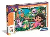 Clementoni - Puzzle Maxi 104 Piezas Dora La Exploradora - Juguete Rompecabezas Gigante Super Color, Estimula la Lógica, la Coordinación y la Observación - Regalo Infantil +3 Años, 25076