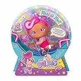 The Bellies From Bellyville - Bellie Roxi & Roll, muñeca Bebe con Look Pin up con el Pelo Rosa y Patines, inlcuye un pañal Rosa y un Chupete, Juguete para niños Desde 3 años