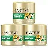 Pantene Pro-V Suave Y Liso Mascarilla Protectora De Keratina 3X300ml Para Pelo Encrespado Y Seco. Hasta 72H De Pelo Suave Y Brillante En Un Solo Uso