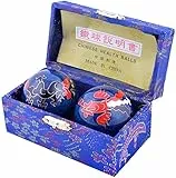 Feng Shui - Pelotas chinas de salud (azul con fénix y dragón) (3,8 cm)