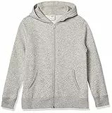 Amazon Essentials Sudadera de Forro Polar con Capucha y Cremallera Niño, Gris Claro Mezcla, 6-7 años