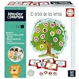 Educa - El árbol de Las Letras | Juego de Mesa Niños | Creación de Palabras y Ortografía en Forma de Juego | Juego Educativo a Partir de 5 6 7 años (20111)