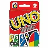 Mattel Games - UNO Original - Juego de Cartas Familiar - Clásico - Baraja Multicolor de 112 Cartas - De 2 a 10 Jugadores - para Niños y Adultos - Regalo para 7+ Años, W2087