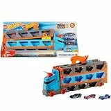 Hot Wheels City - Camión autopista, Pista de Coches de Juguete de 2 Metros con Lanzador, Incluye 3 vehículos (Mattel HGH33)