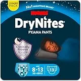 Huggies DryNites Pañales de Noche para Niño 8-15 (30-48 kg), Clínicamente Probado con 5 Capas de Máxima Protección Nocturna, 13 unidad