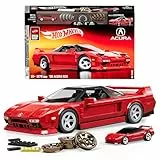 Mattel Brick Shop Hot Wheels '90 Acura NSX Elite Series, 876 piezas, detalles realistas y pegatinas para personalizarlo, para adultos coleccionistas y niños y niñas a partir de 10 años, JFT17