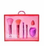 Beter - Set de Brochas y Esponjas de Maquillaje, 4 Brochas Veganas y 2 Esponjas, Set pinceles maquillaje, Brochas para Rostro y Ojos, Para Polvos, Colorete y Sombras, Beauty Blender, Regalo Ideal