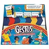 Hasbro Gaming Juego Gestos, Juego de Mímica para 4 o más Jugadores, Incluye Claqueta y Cartas Personalizables