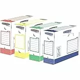 BANKERS BOX - 4474501 - Caja archivadora Heavy Duty A4 + 100 mm - Pack de 8 unidades, multicolor, 9,5 x 24,4 x 33 cm