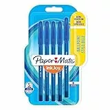 Paper Mate InkJoy 100ST bolígrafos con capuchón, punta fina (0,7 mm), azul, paquete de 5