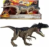 MATTEL- Figura Articulada Dinosaurio Jurassic World Allosaurus Daño Extremo 44,5 cm Largo. con Sonidos Criaturas prehistóricas, Multicolor, único (21-6HFK)