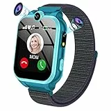 PTHTECHUS® Smartwatch Niño Reloj Inteligente Teléfono Infantil con Llamadas SOS, 18 Juegos, Cámara, Música MP4, Despertador, Linterna, Smart Watch Digital para Niña y Niño 4-12 Años Regalo