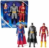 DC Comics - Pack 3 Figuras Batman, Superman y The Flash: Figuras de Acción de 30 cm - 6072364 - Superheroes Juguetes - Juguetes Niños 3 Años +
