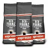 Der-Franz Espresso Café, granos enteros, 3 x 500 g