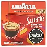 Lavazza A Modo Mio - Cápsulas de café espresso Suerte, paquete de 36