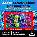 Creative Cloud Photography plan | with 1TB | 1 Año | PC/Mac | Código de activación enviado por email