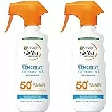 Garnier Protector Solar Spray Adultos Delial Sensitive Advanced para pieles claras, sensibles e intolerantes al sol, IP50+ -270 ml (Paquete de 2)