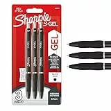 Sharpie S-Gel | Bolígrafos de gel | Punta mediana (0,7 mm) | Tinta negra | 3 unidades