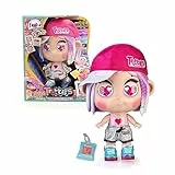 Trotties - Emma Luces Mágicas, muñeca Pelo Morado de Nueva York, Tiene Zapatillas con Luces de Colores y Sonido, Emoji Eyes, 3 años, Famosa (TFT11000)