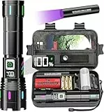 Shadowhawk Linternas Led Alta Potencia,1000000 Lúmenes XHM90.2 30W Linterna Led Recargable, Pantalla LCD Potente Lanterna Tactica Militar, USB Flashlight Largo Alcance Para Camping Emergencia Regalo